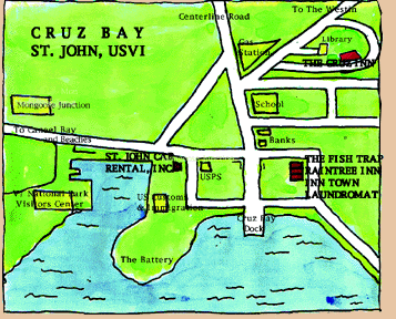 Map of Cruz Bay